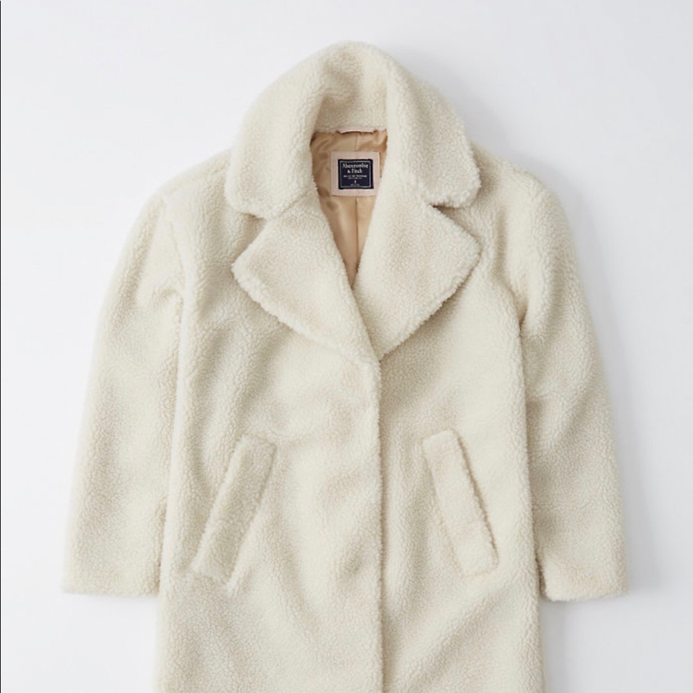 Pink Abercrombie Teddy Coat